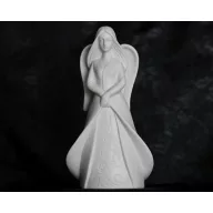 Gótikus Angyal kerámia dekor figura 16 cm magas